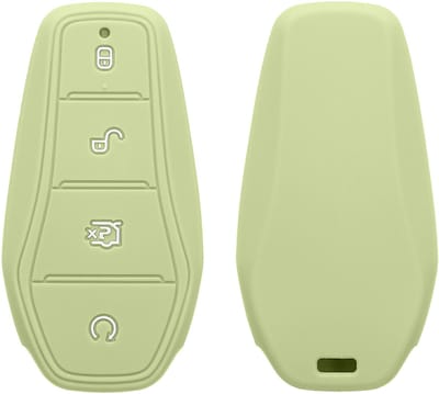 kwmobile autosleutel hoesje geschikt voor BYD Atto 3 / Sealion / Han / Tang / Dolphin / Seal hoes - TPU autosleutel behuizing - Beschermende auto sleutel case - Sleuteletui in pistache