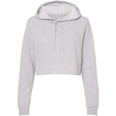 Miso Korte hoodie met capuchon voor dames, in marl-uitvoering (Grijs)