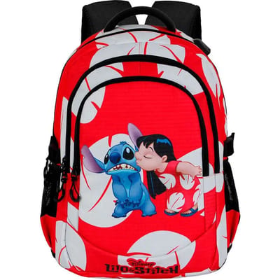 Karactermania - Disney - Lilo en Stitch - Rugzak Running PLUS - Handbagage Backpack met Trolley Bevestiging - Rugtas - Rood