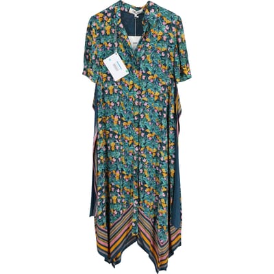 Diane von Furstenberg Kendyl bedrukte midi-jurk met ceintuur in veelkleurige viscose