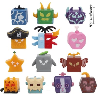 Blox Fruits Spel Karakter Figuur Modellen Bureau Ornamenten Speelgoed Cadeau PVC Duivelsvrucht Brooks Vrucht Speelgoed Verjaardagscadeaus voor Kinderen gray