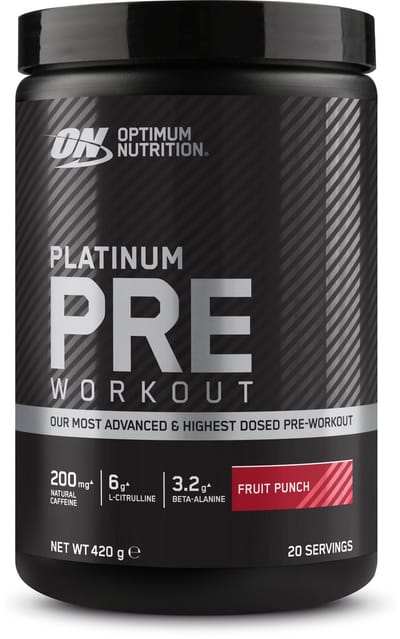 Optimum Nutrition Platinum Pre-Workout - Fruit Punch - Pre Workout - 420 gram (20 doseringen)