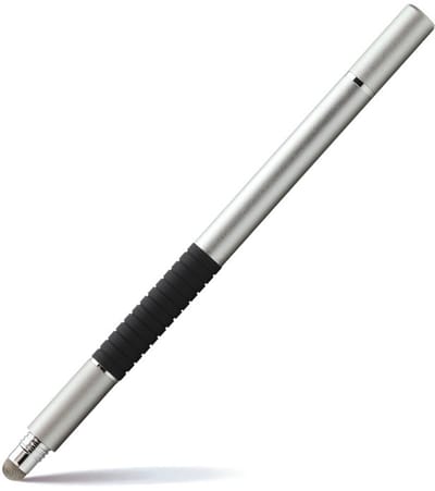 Universele Stylus Pen Met 3 Verschillende Tips - Disc Tip Soft Tip en Balpen Tip - Geschikt voor Telefoon Tablet en iPad -grijs