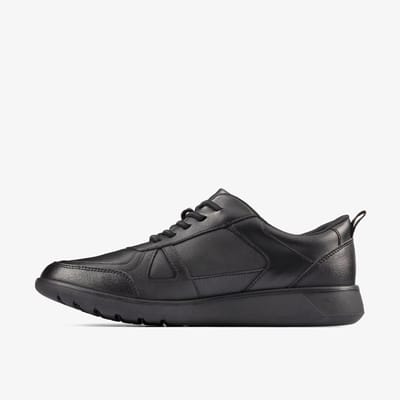 Scape Track Y Zwarte Leren Schoenen