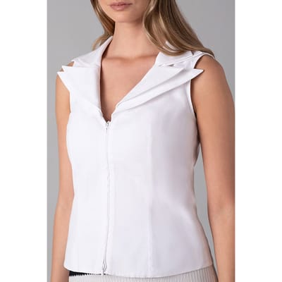 Anne Fontaine Vileo-p20 White Maat: 36 | Mouwloze Tops Outlet | Dames | Wit