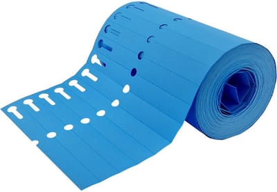 CombiCraft beschrijfbare sleufetiketten blauw 120x13mm per 1000 stuks