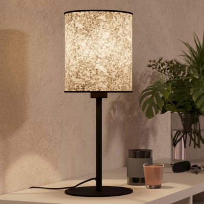 EGLO Butterburn Tafellamp - E27 - 47,5 cm - Berkenbladeren - Zwart/Beige/Groen