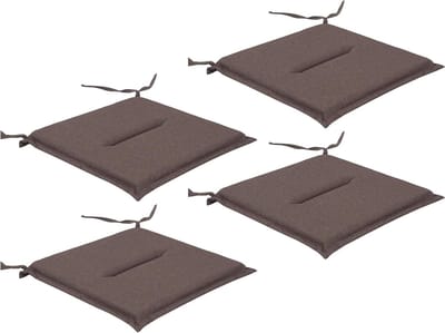 Stoelkussens Set - Zitkussens Tuin - Comfort Buiten - Waterafstotend Materiaal - 45 x 45 cm - Bruin