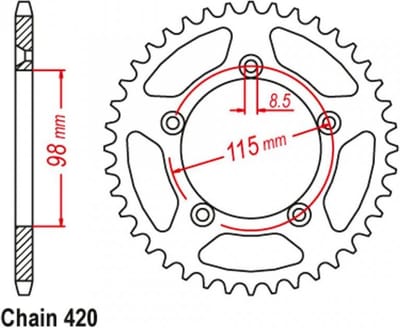 Couronne de transmission Esjot pour Moto Gas gas 65 MC 2021 à 2022 Neuf