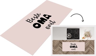 Keukenloper - Loper keuken - Spreuken - Beste oma ooit - Quotes - Oma - 120x50 cm - Keukenloper vinyl