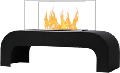 Lounge bio ethanol vrijstaand haard met glas 73 cm kachel Ethanol open haard vrijstaand, staande haard, 46 x 76 x 30 cm, 2,2 liter brander, bio-ethanol open haard voor binnen en buiten, bio-ethanol brander, ethanol kachelhaard, tuinhaard terrashaard