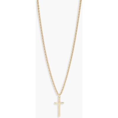 boohoo Dames Vintage ketting met kruishanger | Goud