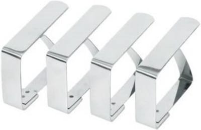 Knaak Tafelkleed Klemmen - 4 Stuks - RVS - Chromekleurig - Tafelkleedhouders - Voor Binnen & Buiten