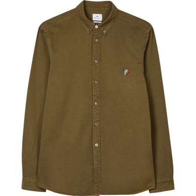 Paul Smith Mens Shirt Ls Bd Regular Fit Bs Zeb Brown Maat: S | Casual Overhemden Outlet | Heren | Bruin