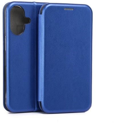 Beline Book Serie - iPhone 16 Hoesje - Blauw - Magnetische Sluiting - Portefeuillefunctie