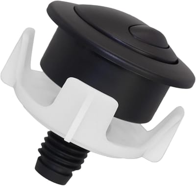 Toilet Spoelknop - Drukknop Stortbak - Waterbesparing Reparatie - Twee Spoeldelen - 4.8 x 5.4 cm - Zwart