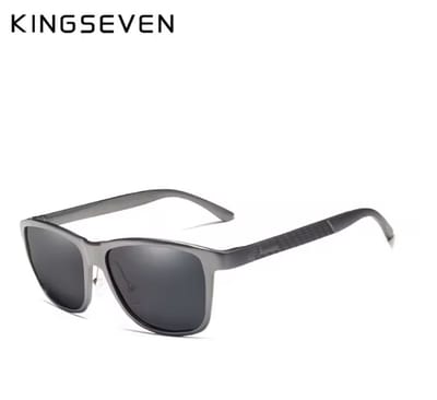 KINGSEVEN Zonnebril 7189 - Donkergrijs – Heren - Vrouwen - Gepolariseerd - UV400 - Vintage
