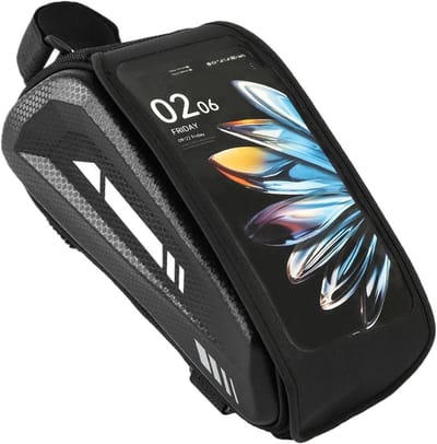 Fiets Frame Tas - Telefoonhouder Bovenbuis - Outdoor Fietsen - Waterdicht Touchscreen - Tot 6.5 inch - Zwart