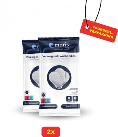 Maris Care Verzorgende Washandjes - Parfumvrij - 2 x 5 stuks voordeelverpakking