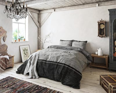 Sleeptime True Dreams  - Dekbedovertrekset - Lits-Jumeaux - 240x200/220 + 2 kussenslopen 60x70 - Antraciet