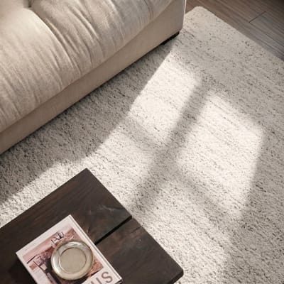 DÉJA Living Vloerkleed 160x230cm - Laagpolig Wit Polypropyleen - Biren