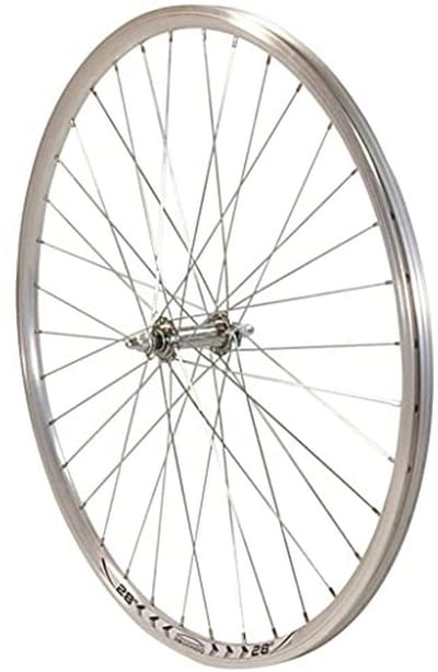 28 inch voorwiel fiets – V-profiel holle kamer velg zilver