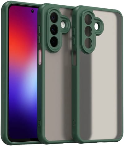 Hoesje geschikt voor Samsung Galaxy A27 - Phonesta AirFrost Semi-Transparante Back Cover - Mat Groen