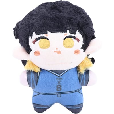 Anime Blue Lock Pluche Speelgoed Michel Caesar Mikage Reo Nagi Seishiro Chigiri Hyoma Bachira Meguru Schattige Knuffel Zeester Lichaam Poppen 12cm black
