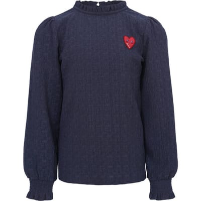 LOOXS Little Meisjes blouse - Maat 98 in de kleur Blauw van 98% polyester 2% spandex - 2532-7142-167