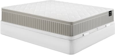 Vente-unique Set 180 x 200 cm bedbodem met opbergruimte wit + matras schuim en traagschuim-gel 7 zones dikte 22cm - SOMIRA van YSMÉE