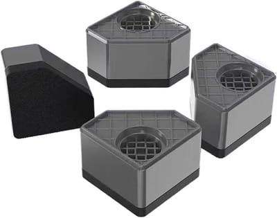 Wasmachine Anti Vibratie Pads - Apparaat Voetjes - Apparaten Stabiliseren - Versterkt Rubber - 4 Stuks - Grijs