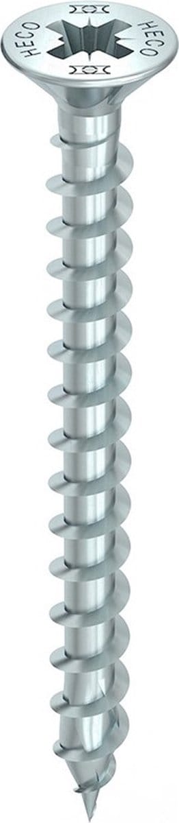 Heco Spaanplaatschroef Platverzonken Kop HECO-TOPIX-plus Zilver - 3.5x12.0mm
