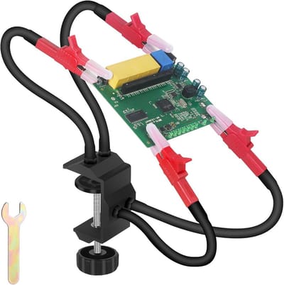 Soldeerhulp - Derde hand - Elektronisch werk - 360 graden draaibaar - 27.5 cm arm - Zwart