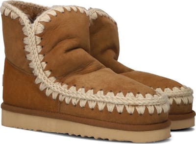 Mou Eskimo 18 Glitter Logo Laarzen - Suède - Dames - Cognac - Maat 37