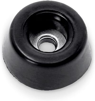 Set van 24 rubberen voetjes 38 x 10 mm zwart voor geluidstechniek