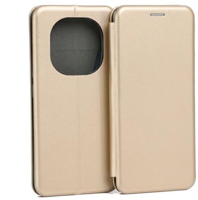Beline Book Magnetic - Xiaomi Redmi Note 14 Pro 5G - Roestvrijstalen Etui - Magnetisch - Zwart Gouden Design