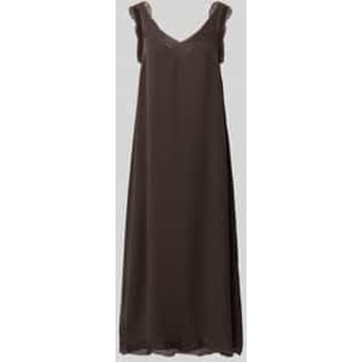 relaxed fit midi-jurk van puur lyocell