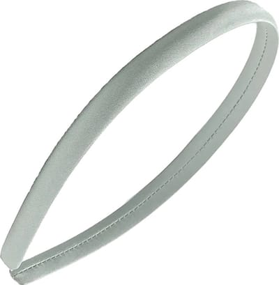 Fako Fashion - Diadeem - Satijn - 10mm - Zilvergrijs