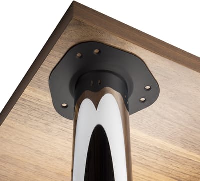 4 stuks SOTECH tafelpoot, gepolijst chroom rond, diameter: 60 mm, hoogte: 710 mm, verstelbaar, belastbaar tot 75 kg