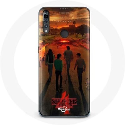 Coque pour Huawei P30 Lite Stranger Things Saison 4 Affiche Art Equipages de la Nouvelle Théorie