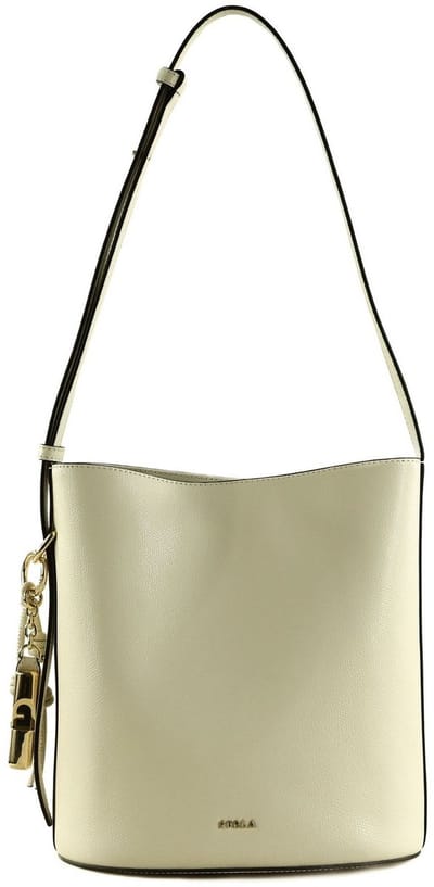 FURLA Leren schoudertas Roxie Bucket Bag Panna crème