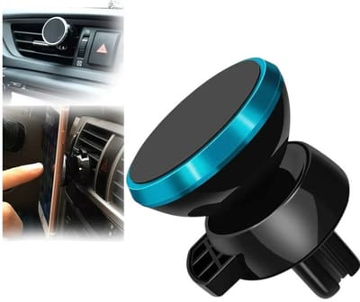 Magnetische telefoonhouder voor in de auto - Magneet - Ventilatierooster - Ventilator- Auto ventilatie houder - Smartphone - Mobielhouder - Autohouder - Auto telefoonhouder - Blauw