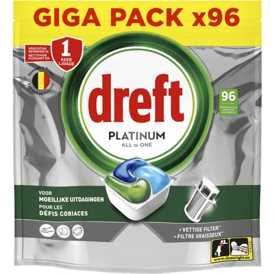 Dreft Vaatwastabletten Platinum All In One - 66 stuks