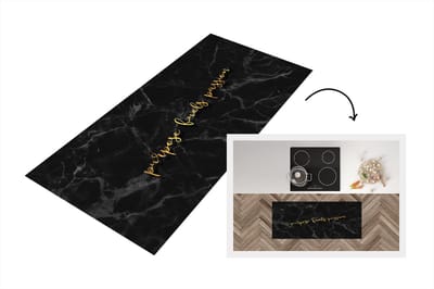 Keukenloper - Loper keuken - Quotes - Motivatie - Goud - Marmer - 120x50 cm - Keukenloper vinyl