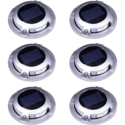 KS Verlichting Set 6 Stuks Solar Decklight RVS