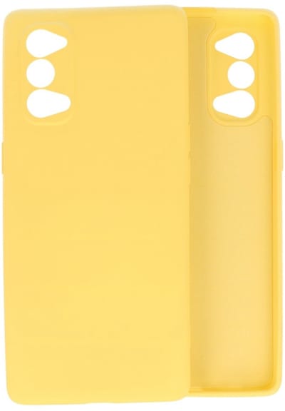 Hoesje Geschikt voor de Oppo Reno 4 Pro 5G - Fashion Color Backcover Telefoonhoesje - Geel