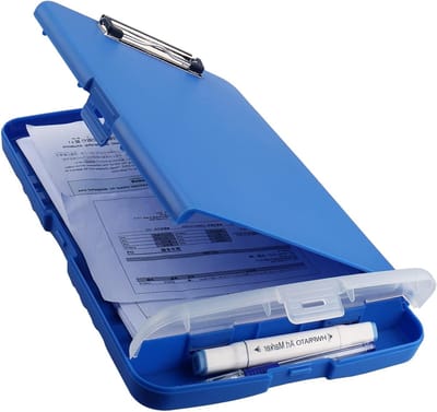 Klembord Organizer - Vouwmap Kunststof - Documenten Beheren - Met Pennenhouder - 37x24x4 cm - Blauw