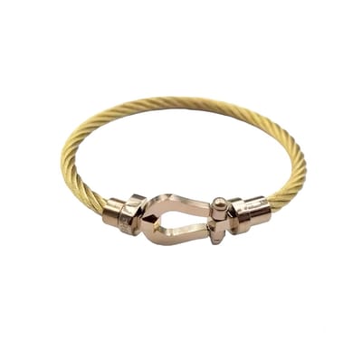 Armband Draad Goud en Rose - Elegante Armband - Luxe Armband - RVS
