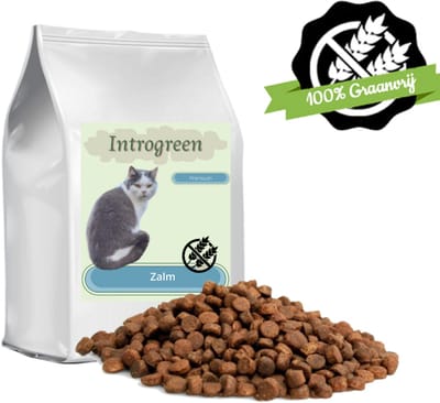 Premium Kat Graanvrij Zalm: 100% Graanvrije Voeding voor Volwassen Katten van Alle Rassen 10 kg