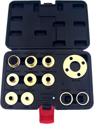 Metrische Premium Router Geleidebus Set Messing Sjabloon Router Gidsen Kit Met Borgmoer Adapter Geleidebus Kit 11 stks/set Gereedschap doe-het-zelf